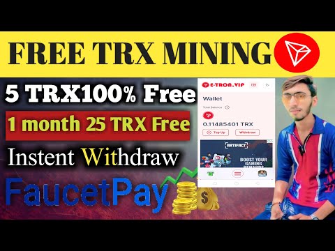 E-Tron Mining Free in Pakistan II How To create TRX Mining Free Site 2024