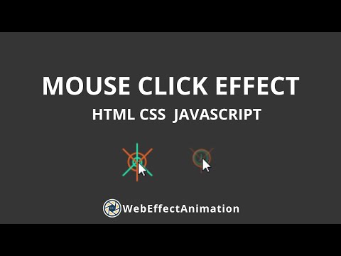 Mouse Click Effect Using HTML CSS JAVASCRIPT | Click Effect | WebEffectAnimation