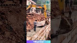 That Excavator Operator has SURGICAL SKILLS!🤯 This Stone Wall Build is So Satisfying! #construction