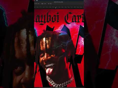Playboi Carti Vampire Poster! 😈 #shorts #design #photoshop #youtubepartner