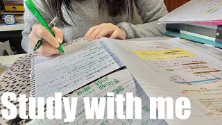 STUDY WITH ME 2hrs | Background noise,no music,no break | ASMR | real time｜motivation