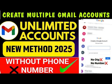 How To Create Unlimited Gmail Account 2025/ Unlimited Gmail Create Method 2025/without phone number