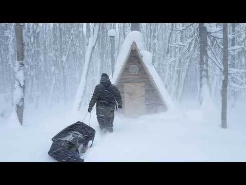IT'S SNOWY AND FROSTY OUTSIDE, BUT COZY INSIDE. SURVIVE SNOWFALL and FROST in a TINY SHELTER.