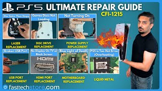 PS5 CFI-1215 / 1216 Teardown, Cleaning and Repair Guide (Overheating, Unreadable Disc, No Power)