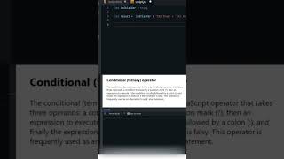 Conditional (ternary) operator in JavaScript - #beadeveloper