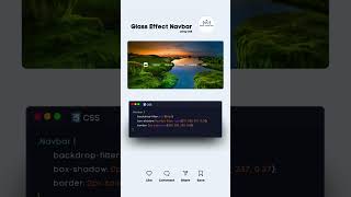 Glass Effect Navbar#css #html #programming
