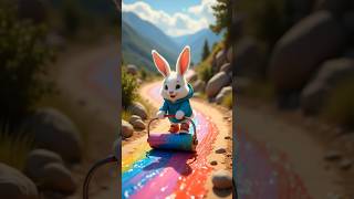 Rainbow Roller Rabbit! – The Magical Color Ride Adventure  #kidsvideo #cartoon #viral #kindervideo