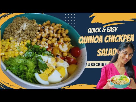 సూపర్ హెల్తీ క్వినోవా చిక్పీ సలాడ్ | Quick & Tasty Quinoa Chickpea Salad in Telugu | Telugu Vlogs