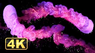 4K Sparkling Fluid Trails in Motion | Meditation Music for Calming & Sleep
