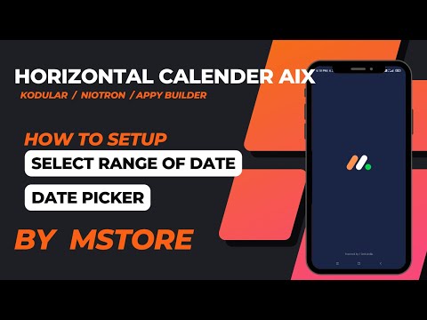 Horizontal calender Extension || Calender Date picker || Kodular   | Niotron | MStore