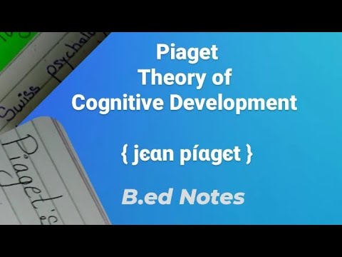 Piaget theory of Cognitive development  || Childhood and growing up || B.ed Notes