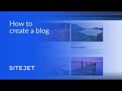 Sitejet Create a Blog