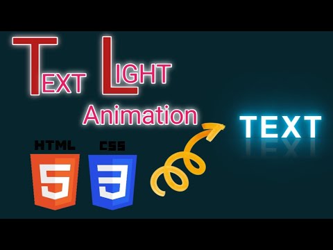 Text Light Turbo Animation | Using Html And Css . . .