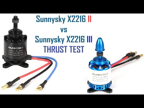 Sunnysky X2216 II vs X2216 III only thrust test