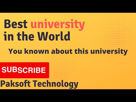 Best university in the world