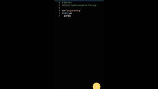 Example 2 || for loop || Python Code #programming #forloop #python