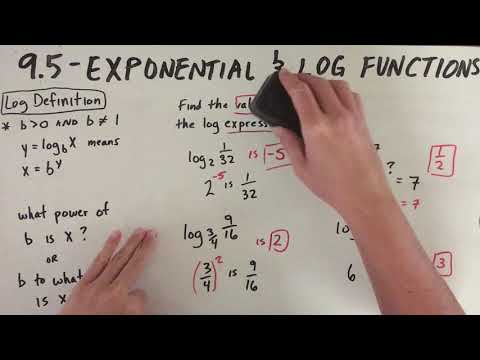 9.5 - Exponential & Log Functions (Part 2 of 2)