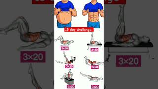 15 day challenge 📆 / Abs workout #shorts #fitness #like #absworkoutchallenge