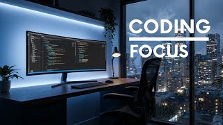 Coding Focus • Minimalist Night Workspace Ambience for Programming & Concentration (2 Hours)