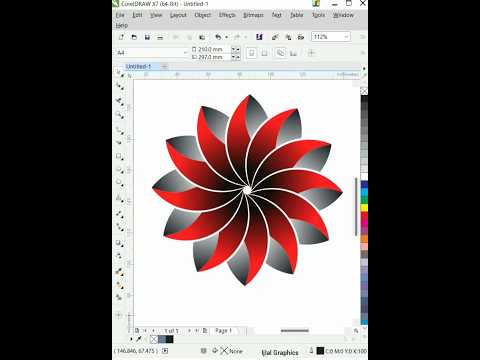 How to design Flower 🌺 in CorelDraw | CorelDraw Tutorials #graphicdesgin #logo #coreldraw