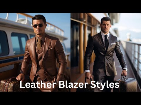 Leather Blazer Styles For Men// Leather Outfits//Fashionable Fellas