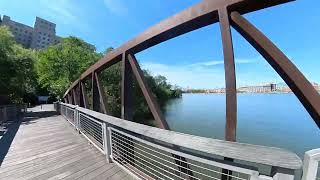 NYC Randall's Island - Cycling over the bridge - a refuge from the craziness