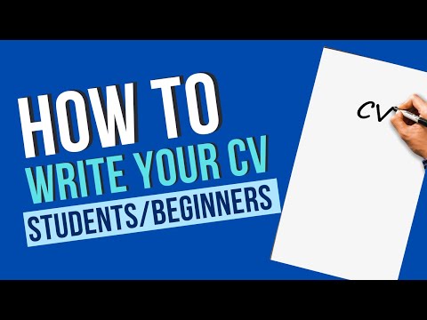 HOW to WRITE your CV : STUDENTS/ BEGINNERS with a little or NO EXPERIENCE!
