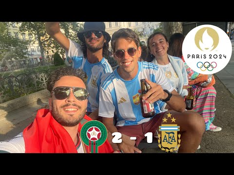 Maroc 🇲🇦 2 - 1 🇦🇷 Argentine [JO Paris 2024] Ambiance supporters marocains 🔥stade Geoffroy-Guichard