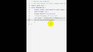 Collections.frequency() method in java | Collections Framework in java