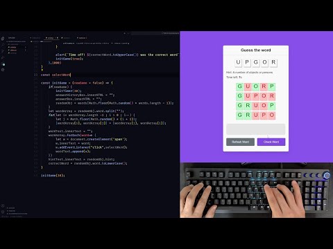 ASMR Programming - Word Guessing Game - No Talking