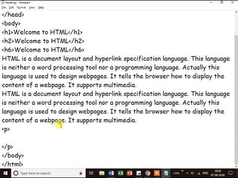 HTML Headings & Paragraphs