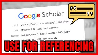 How To USE Google Scholar For Referencing (QUICK & EASY) 2025