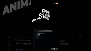 Code driven Animation. #frontendcourse #webdesign #coding