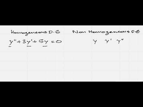 Difference bw Homogeneous and Non Homogeneous ODEs | Differential Equation | CodeWithShery