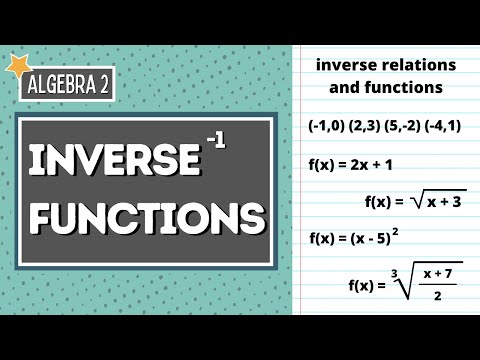 How to Find the INVERSE OF A FUNCTION f(x) | Algebra 2 Online Lesson