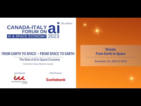 Canada-Italy Forum on AI & Space Economy : From Earth to Space