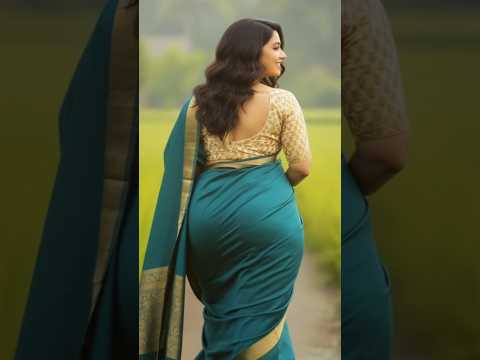 Grace in Green Saree 💚 | Traditional Elegance #shorts #saree