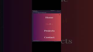 CSS Menu Page with little html #shorts