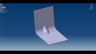 CATIA V5 - Generative Shape Design - Sheet Metal Stiffening Knee/Dart Tutorial (by Sweep Circle)