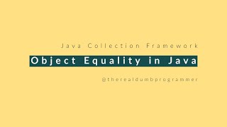 #8 How to implement equals() in Java
