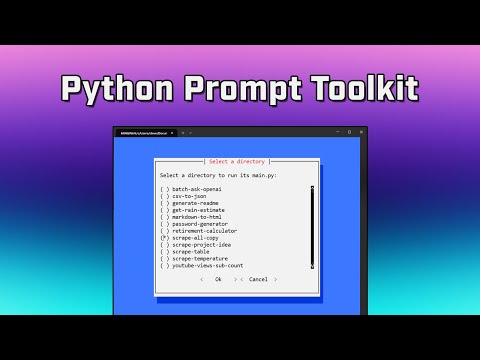 Using Prompt Toolkit with Python Apps as a Menu