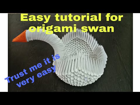 How to make 3d origami swan(very east tutorial)