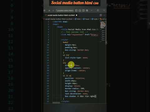 Social Media Button HTML CSS #shorts #css #design #html5 #htmlcssfullcourse #cssshorts