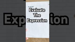 Evaluate the expression #mathematics #dividing