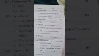 ICSE class 8,Question paper of History and civics 2024-25