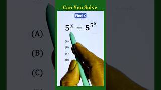Can you solve this nice exponent math question with base 5 #shorts #maths #exponents