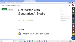 Get Started with Generative AI Studio || Lab Solution