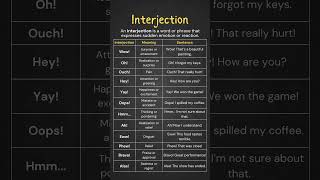 Interjections, Definition and Example Sentences, English Grammar Guide with Examples & Usage Tips