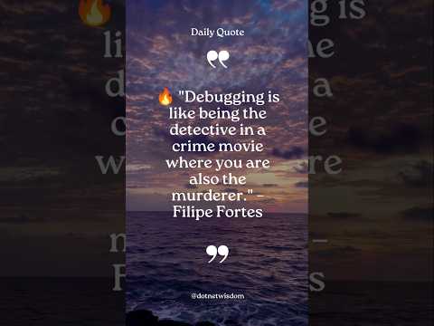 💻 "Debugging: Solve Your Own Crime!" #motivation #softwaredeveloper