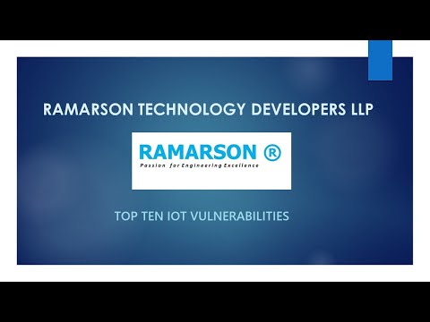 Top 10 IoT vulnerabilities || RAMARSON || Internet of Things #Technology
